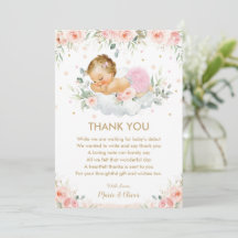 Chic Pink Floral Sweet Baby Girl Dusche Geburtstag