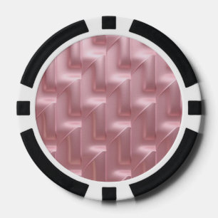 Chic Pink Geometric Poker Chips - Stilvoll und ein
