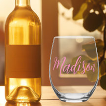 Chic Pink Girls Name Personalisiert