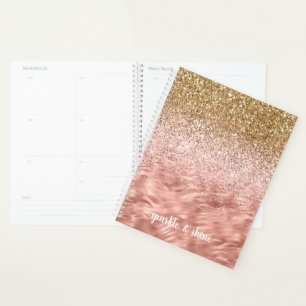 Chic Pink Glitz Zebradruck Planer