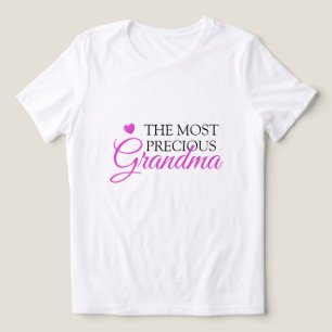 Chic Pink Glitzer Hearts Oma Tri-Blend Shirt