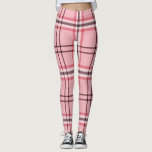 Chic Pink & Graues Kariertes Modedesign Leggings<br><div class="desc">Leggings.</div>
