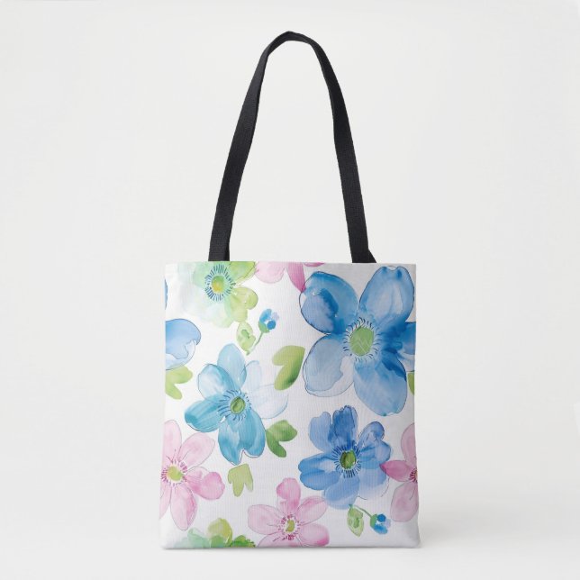 Chic Pink Green Blue Floral (Vorderseite)