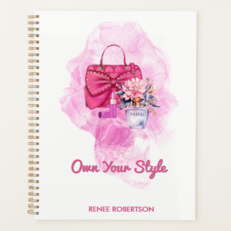 Chic Pink Handtasche & Bloral Design Plane Planer