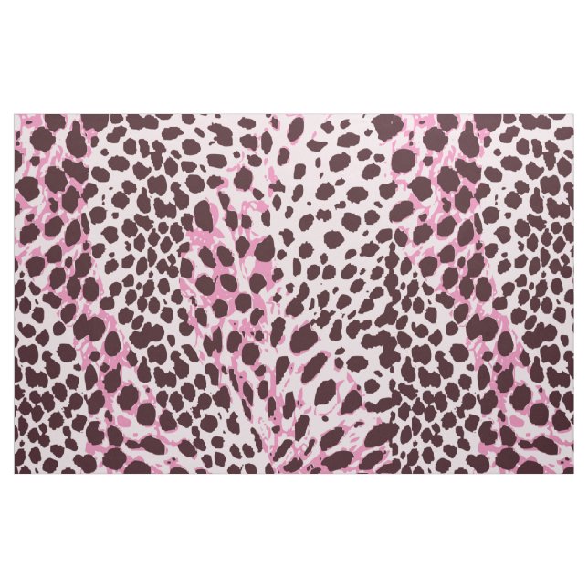 Chic Pink Leopard Druckmuster anpassen Stoff (Yard (91,4 cm))