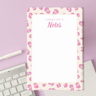 Chic Pink Leopard Print Post-it Notepad Post-it Klebezettel