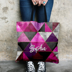 Chic pink lila grau geometrisch