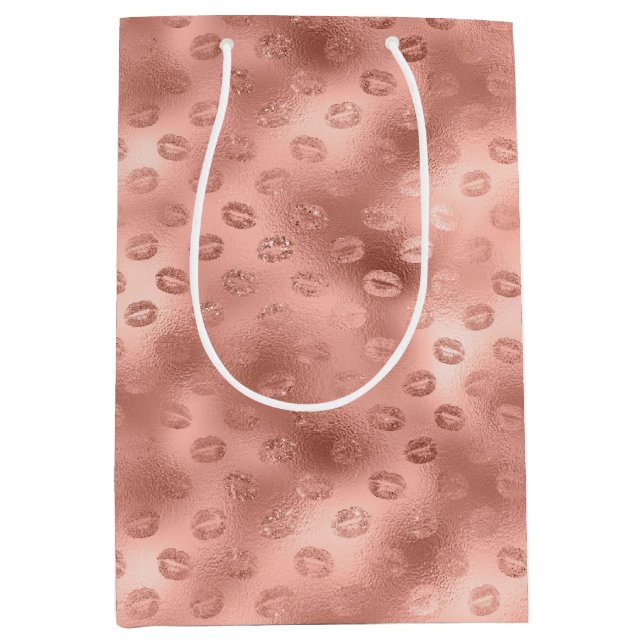 Chic Pink Lips Mittlere Geschenktüte (Vorderseite)