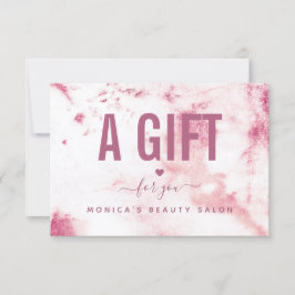 Chic Pink Marble Elegante Glam Beauty Salon Modern