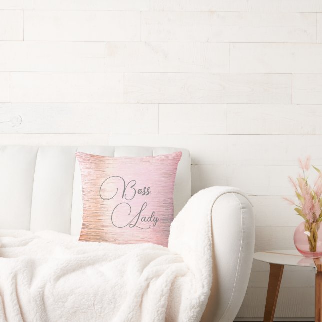 Chic Pink Mattiert Glass Boss Lady Kissen (Liege)