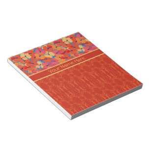 Chic Pink Orange gelbe Pole Notizblock oder Jotter