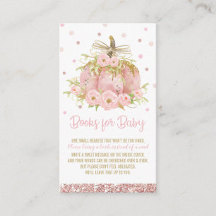 Chic Pink Pumpkin Baby Dusche Girl Bringen Sie ein Begleitkarte