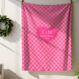 Chic Pink Red Hearts Personalized Valentine Gift Sherpadecke