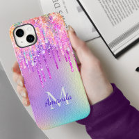 Chic pink rosa Rosa Einhorn Tropfröhre Glitzer Mon