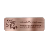 Chic Pink Rose Gold Metallfolie Sparkle Miss an Mr