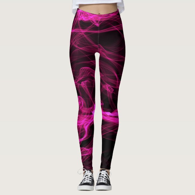 Chic Pink Shock Wave Leggings (Vorderseite)