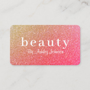 Chic Pink Sparkle Schönheitssalon Treueprogramm Visitenkarte