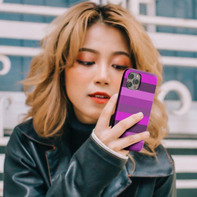 Chic Pink Streifen monochrome Muster ästhetisch Case-Mate iPhone Hülle (Von Creator hochgeladen)