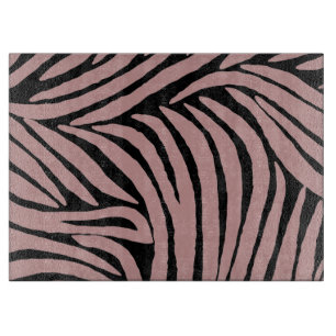 Chic Pink und Black Zebra Print Schneidebrett