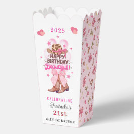 Chic Pink Western Cowgirl Happy Birthday Beautiful Geschenkschachtel