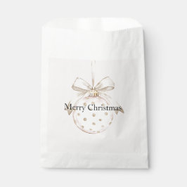 Chic Pink White Dots Bow Ornament Weihnachten Geschenktütchen