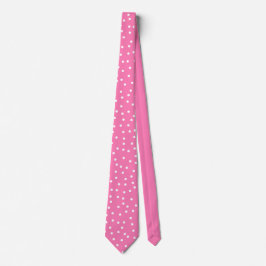 Chic Pink White Polka Dots Groom Gift   Krawatte