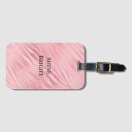 Chic Pink Zebra Animal Print Gepäckanhänger