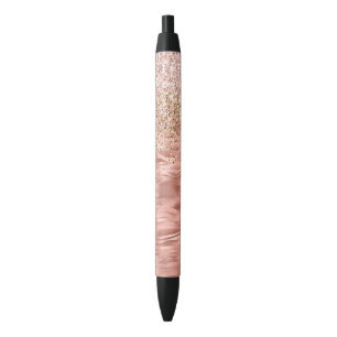 Chic Pink Zebra Print Glitz Kugelschreiber