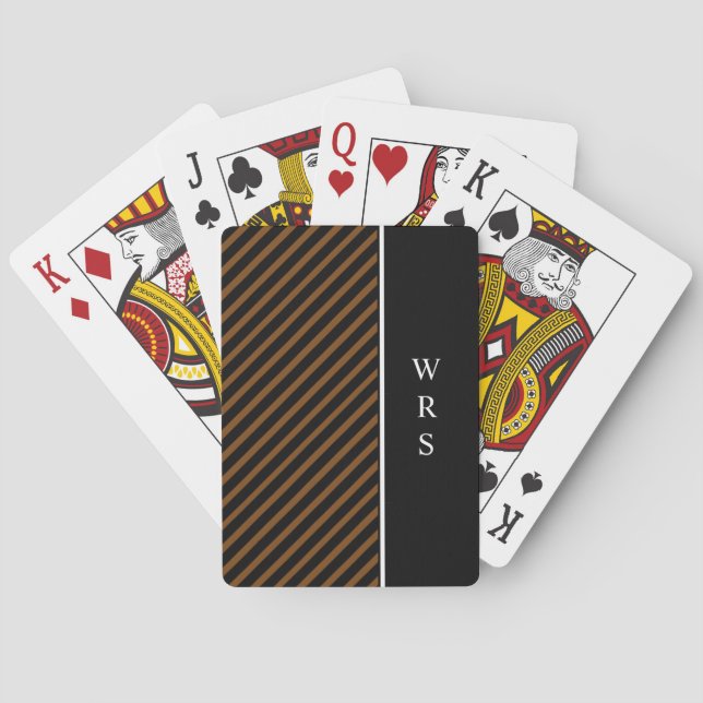 CHIC PLAYING CARDS_STRIPES//MONOGRAM DIY SPIELKARTEN (Rückseite)
