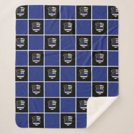 Chic Police Officer Thin Blue Line Abzeichen Muste Sherpadecke