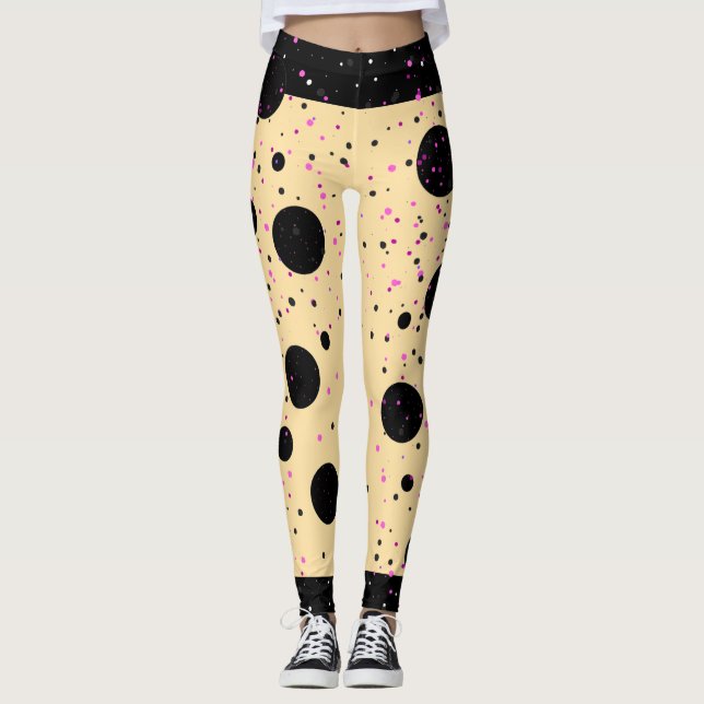 Chic Polka Dot Style Leggings (Vorderseite)