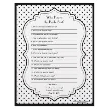 Chic Polka Dots Bride Bestes Brautparty Spiel
