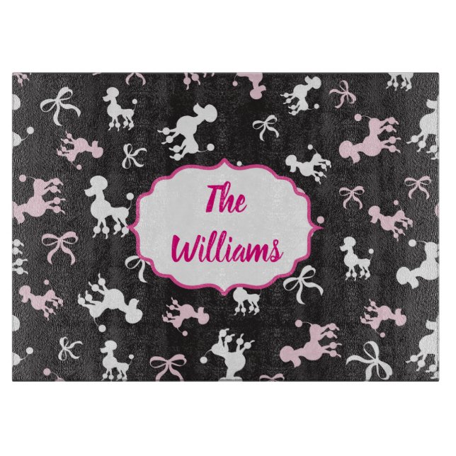 Chic Poodle Passion Schneidebrett (Vorderseite)