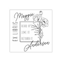 Chic Poppies | Individuelle Name Ex Libris Buchung
