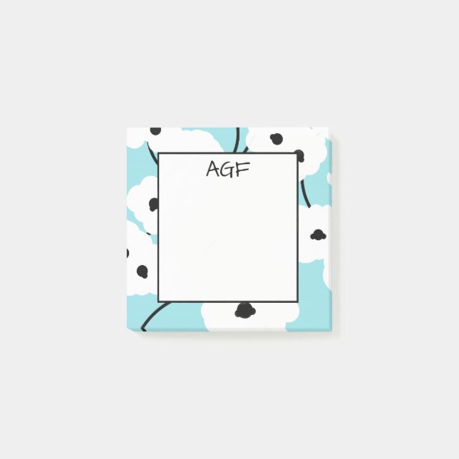 CHIC POST-IT-NOTE_MOD WEISSE U. SCHWARZE POST-IT KLEBEZETTEL (Vorderseite)