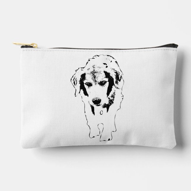 Chic Pouch, Welpenfokus Zubehörtasche (Vorderseite)