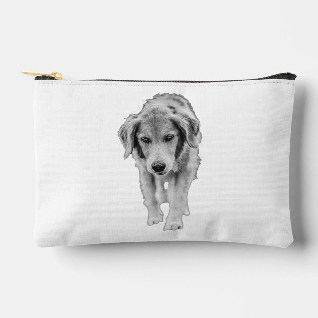 Chic Pouch with Young Retriever Zubehörtasche (Vorderseite)