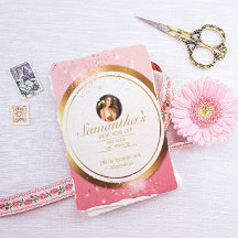 Chic Powder Pink und Gold individuell anpassbarer 
