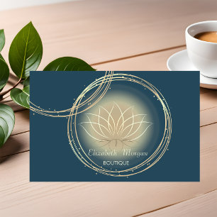 Chic Professional, Goldene Kreise Lotus Visitenkarte