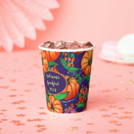 Chic Pumpkin Custom Halloween Paper Cups Pappbecher