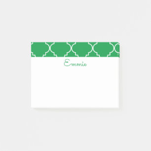 Chic Quatrefoil Personalisiert Post-It Notepad Klebezettel