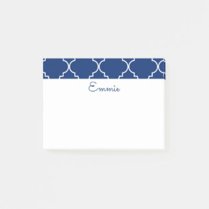 Chic Quatrefoil Personalisiert Post-It Notepad Klebezettel