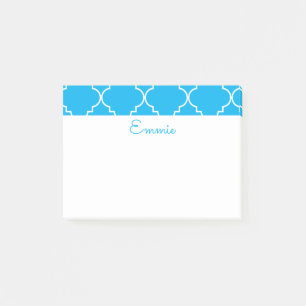 Chic Quatrefoil Personalisiert Post-It Notepad Post-it Klebezettel