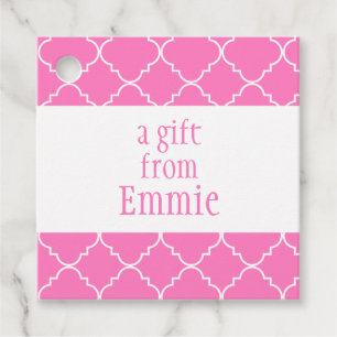 Chic Quatrefoil Personalisierte Geschenke oder Gef Geschenkanhänger