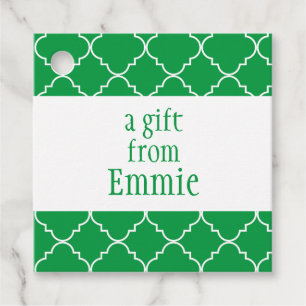 Chic Quatrefoil Personalisierte Geschenke oder Gef Geschenkanhänger