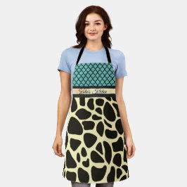 Chic Quatrefolie Giraffe Personalisiert drucken Schürze