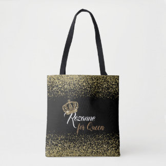 Chic Queen Name Crown Gold Glitzer