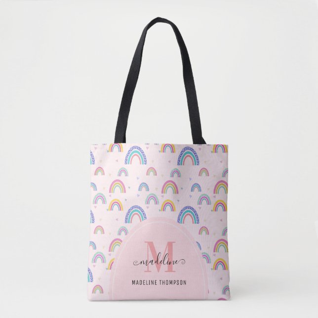Chic Rainbow Heft Monogram Boho Pink (Vorderseite)