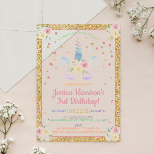 Chic Rainbow Watercolor vereint jedes Alter zum Ge Acryleinladungen