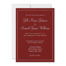 Chic Red and Gray Wedding